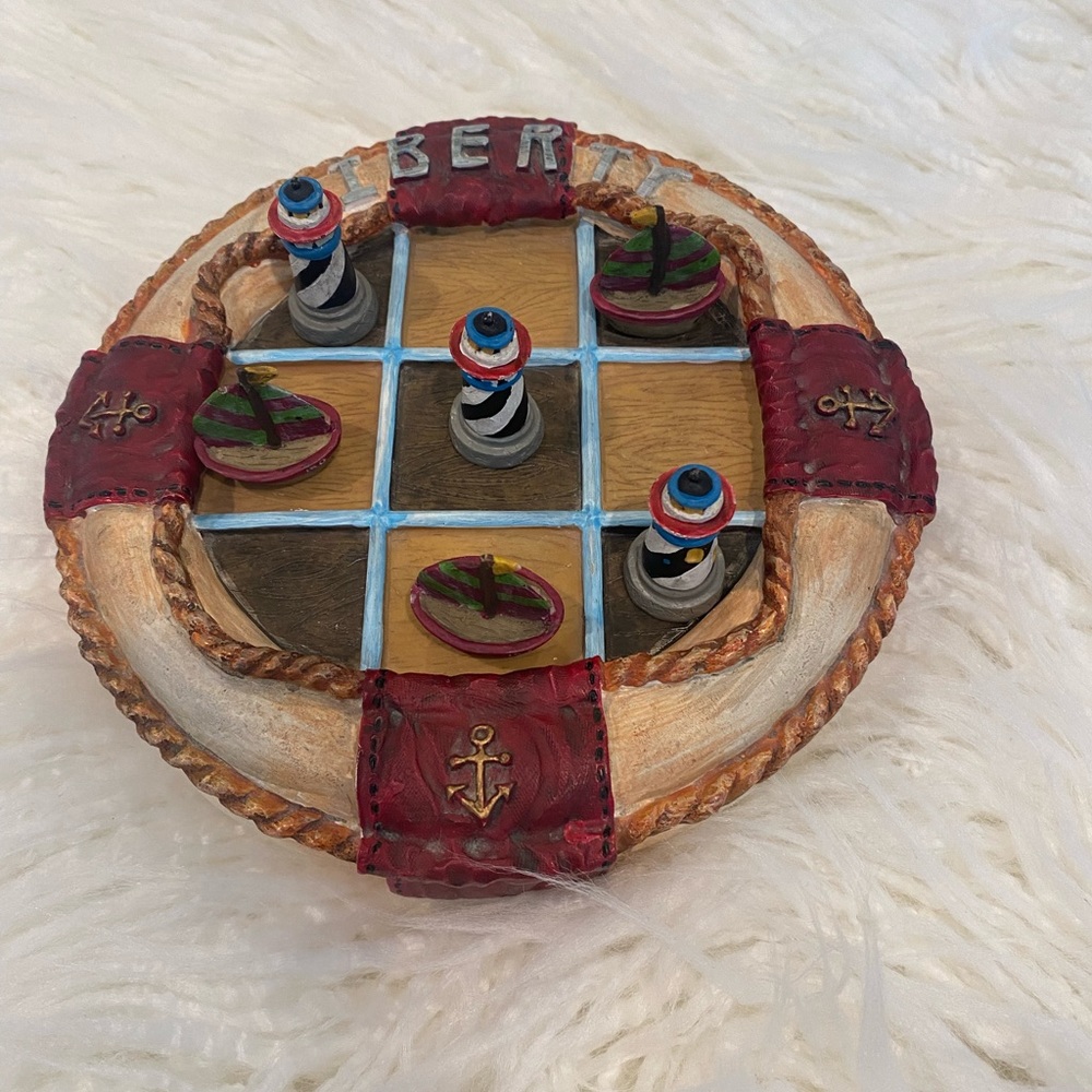 Nautical Liberty Life Ring Tic Tac Toe